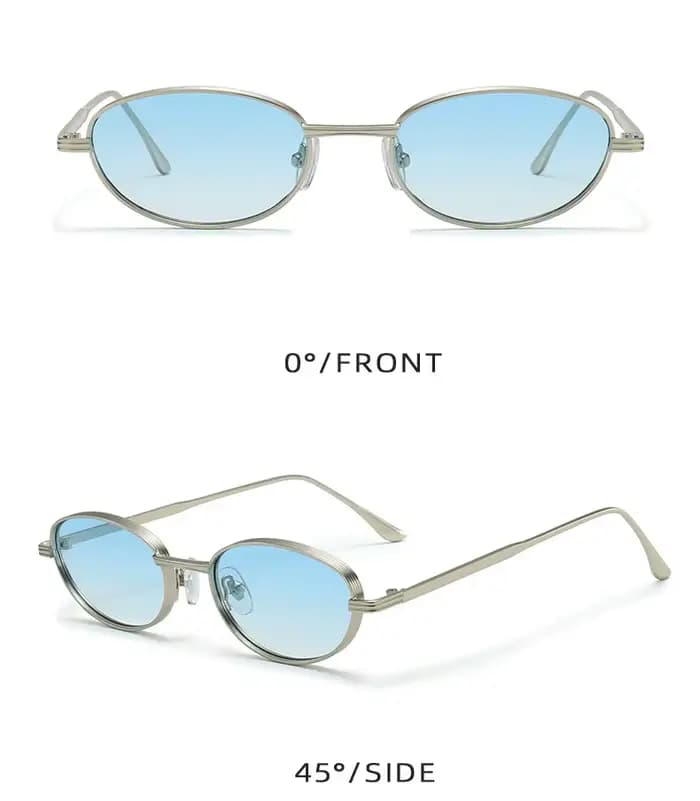 Lunettes de soleil anti-UV ovales personnalisées de style européen et américain