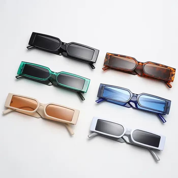 Lunettes de soleil vintage rectangulaires pour femmes