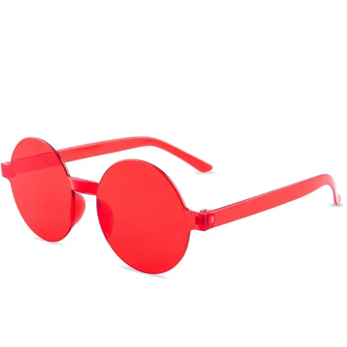 ChimOcean-Lunettes de soleil circulaires colorées pour les fêtes de bonbons