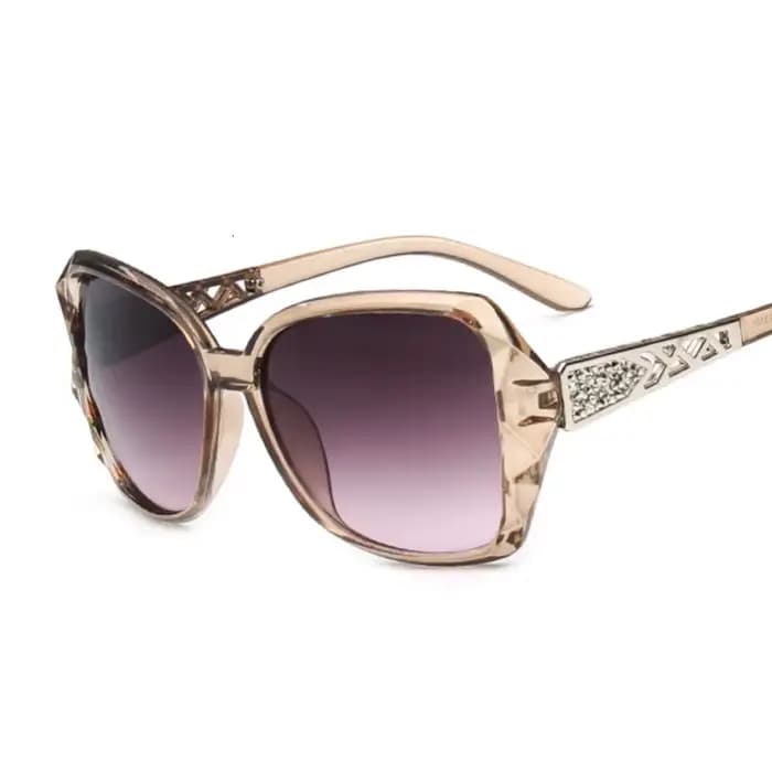 Mode lunettes De soleil carrées femme marque De luxe grand violet