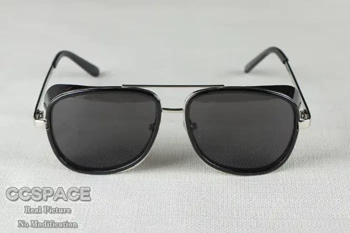 Lunettes de soleil rétro lentilles rouges pour hommes Steam punk femmes Vintage