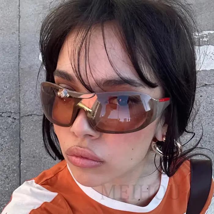 Lunettes de soleil vintage à grand cadre pour femmes