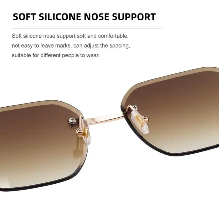 Lunettes de soleil sans monture effet bois