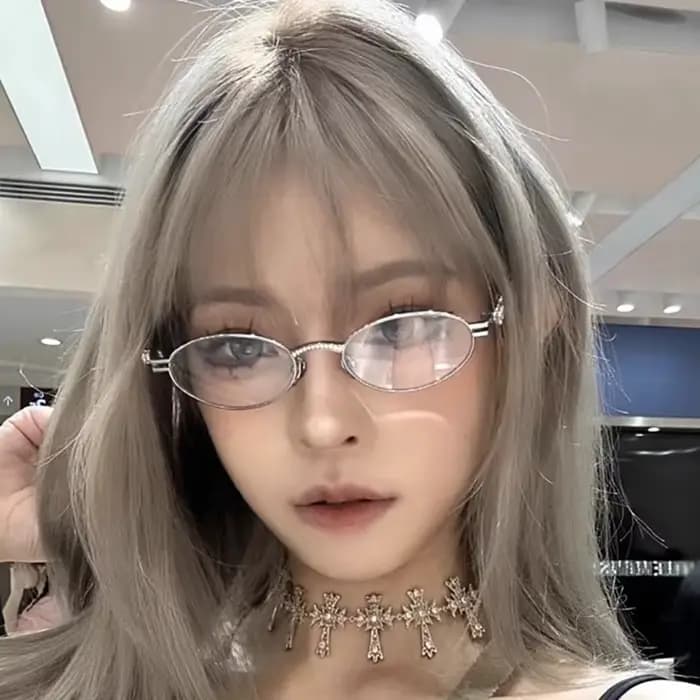 Femmes strass lunettes de soleil élégant ovale