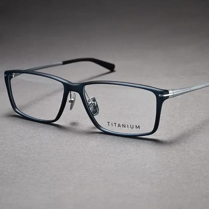 Monture de lunettes d'optique en titane pur TR90 pour hommes