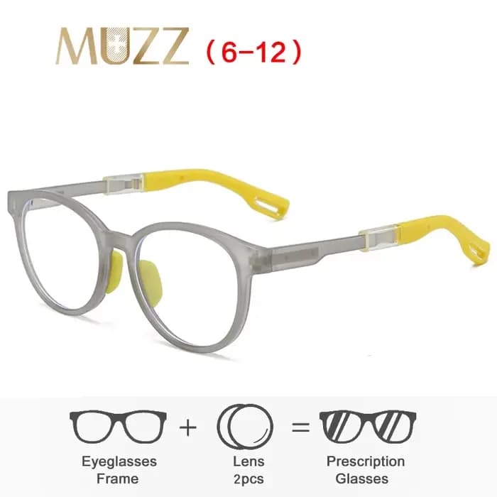 Lunettes de Prescription Ellipse TR90 pour enfants de 6 à 12 ans
