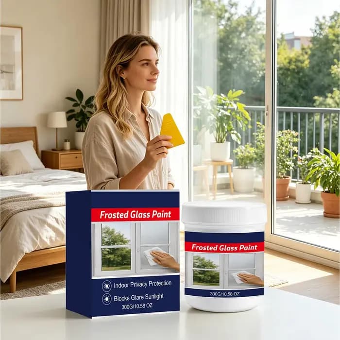 Peinture pour verre mate 100g, peinture opaque pour verre, revêtement à base d'eau pour salle de bain et fenêtres, effet sablage, transparent qui devient givré