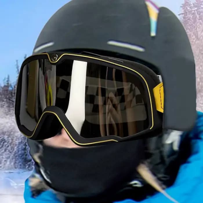 Lunettes de Soleil Rétro Anti-Poussière et Coupe-Vent pour Moto