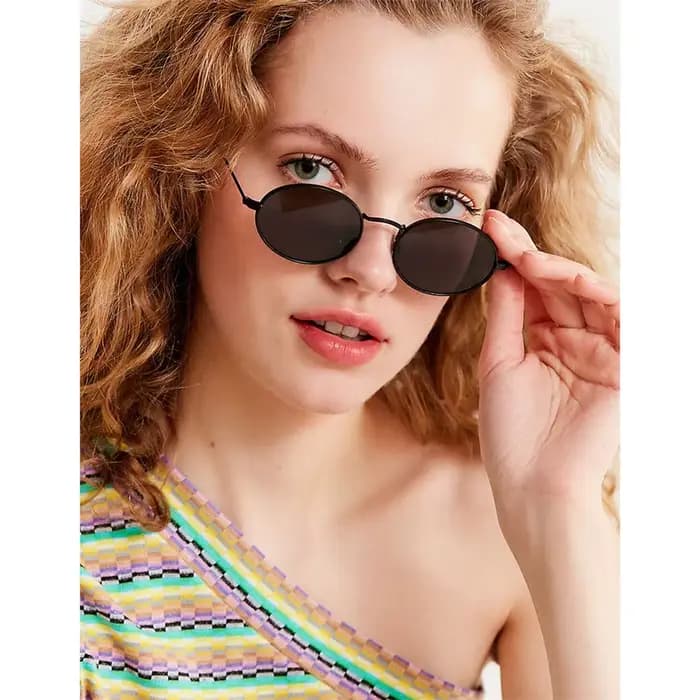 Lunettes de soleil ovales Steampunk pour femmes