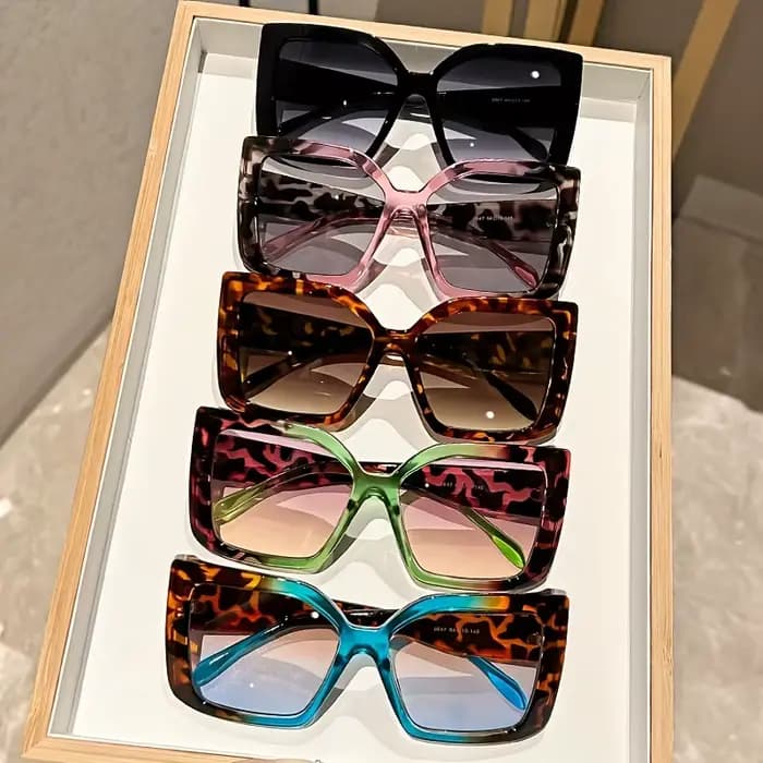 Lunettes carrées surdimensionnées à la mode