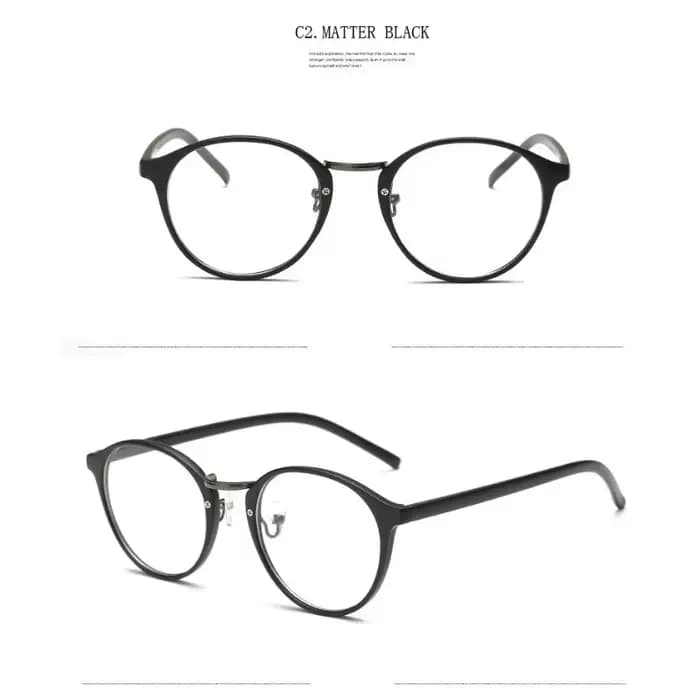 Lunettes pour femmes, monture ronde vintage transparente