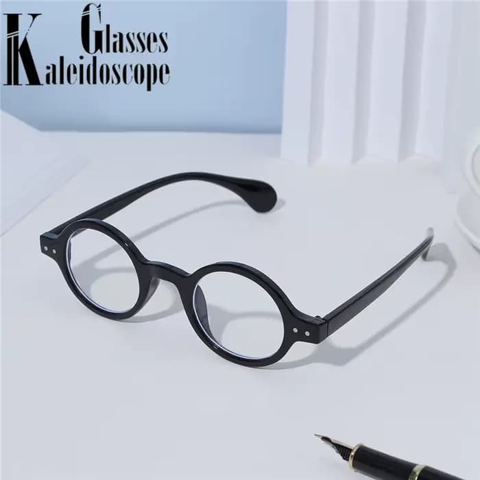 Nouveau cadre de lunettes rondes femmes hommes petites montures ordinateur lunettes optiques Vintage marque concepteur léopard noir verre clair lentille