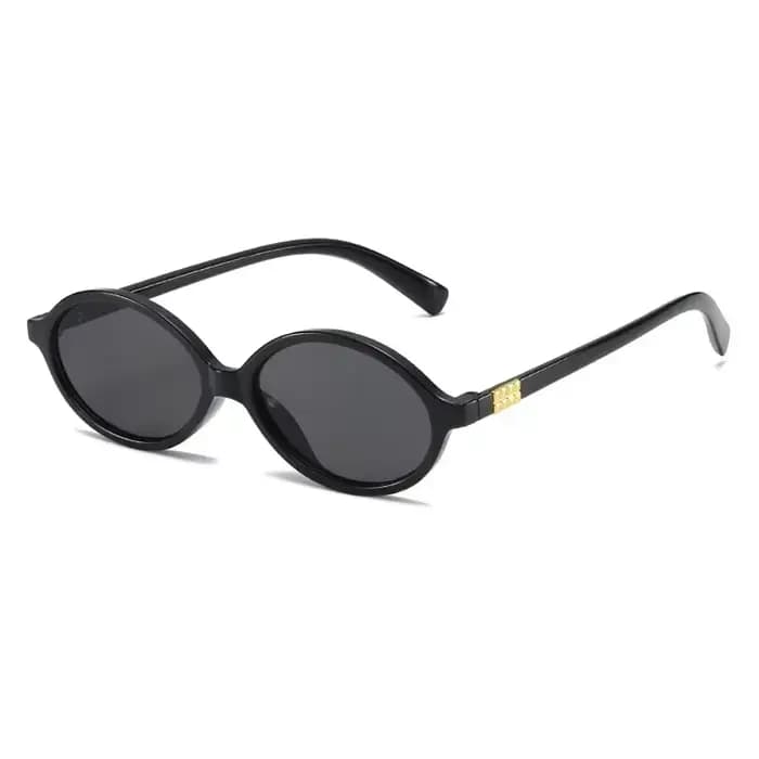 Nouvelles lunettes de soleil ovales pour femmes marque de mode noir petit cadre