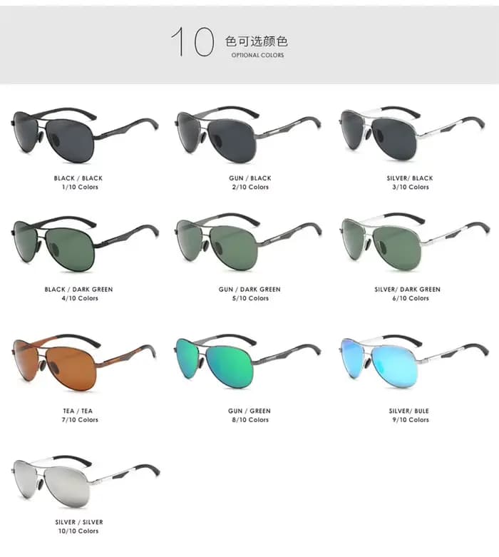 Lunettes de soleil polarisées pour hommes