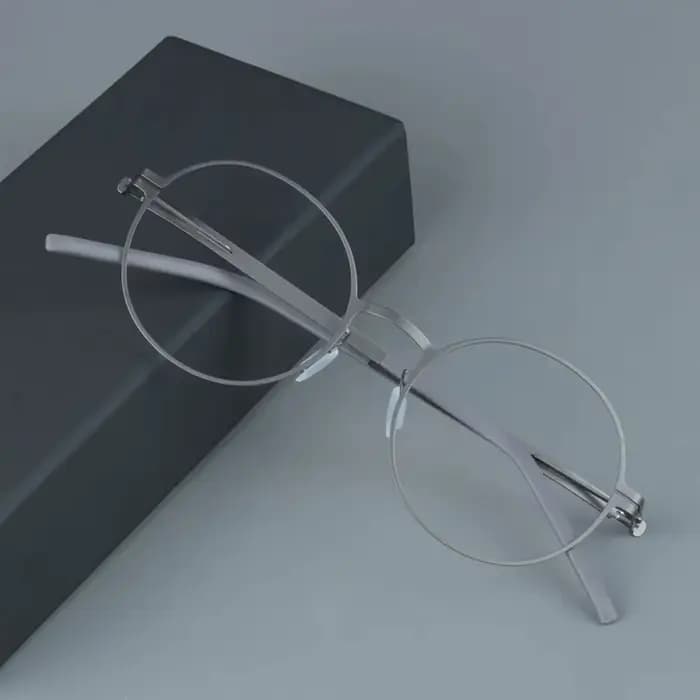 Allemagne marque ronde sans vis lunettes cadre hommes femmes mode ultraléger Simple