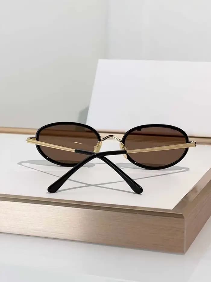 VVL VS544 lunettes de soleil cadre ovale en métal propre UV400 mode rétro 3A + emballage d'origine de haute qualité unisexe voyage en plein air