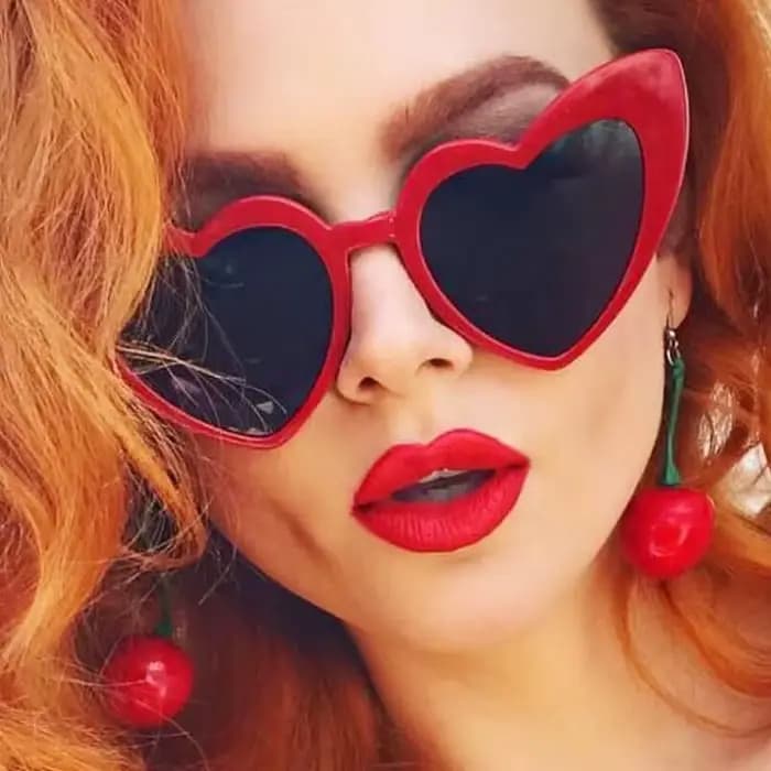 Lunettes de soleil en forme d'œil de chat pour femme