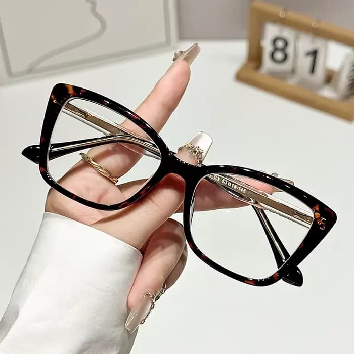 Lunettes de myopie œil de chat transparentes pour femmes TR90