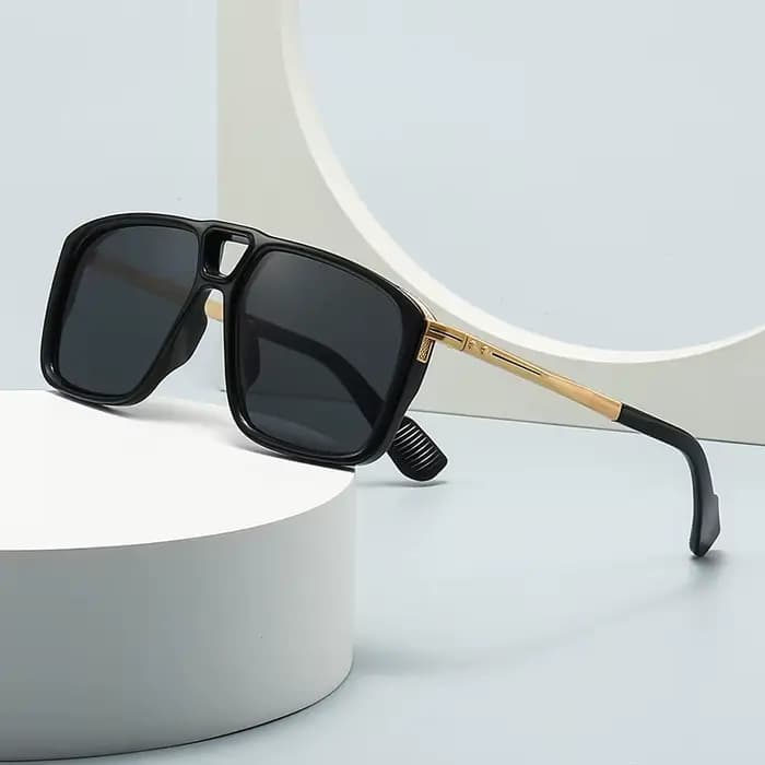 Lunettes de soleil rétro à double sorgho pour hommes