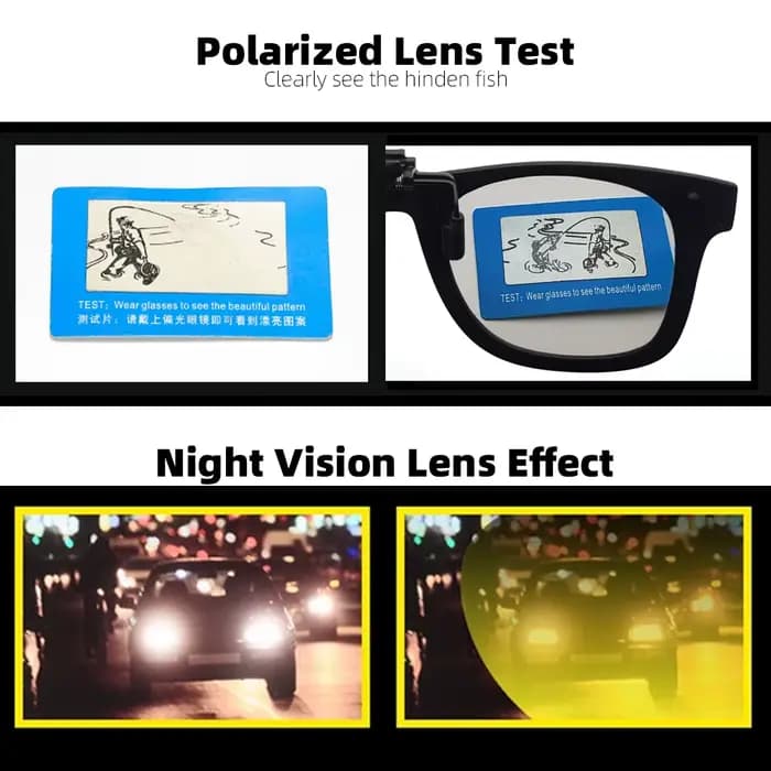 VIVIBEE 2026 Lunettes de soleil à clipser rabattables pour hommes