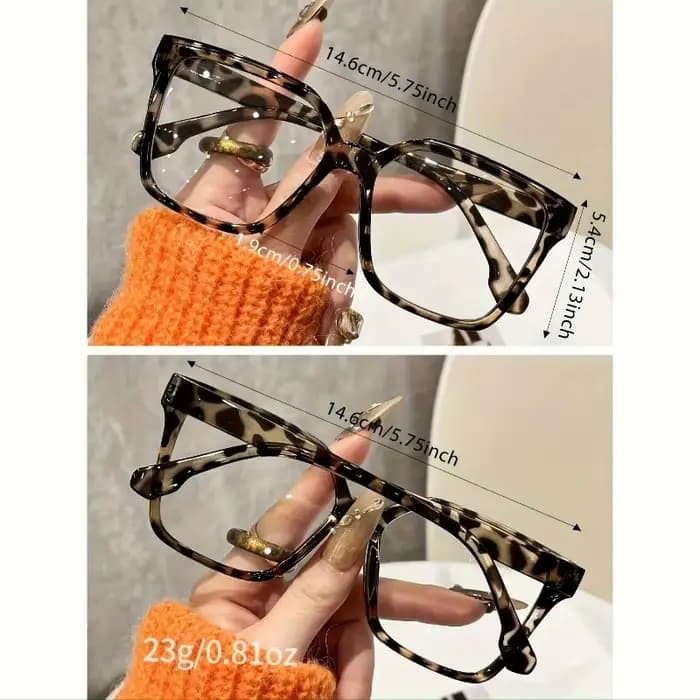 1 paire de lunettes carrées surdimensionnées de style bohème pour femmes