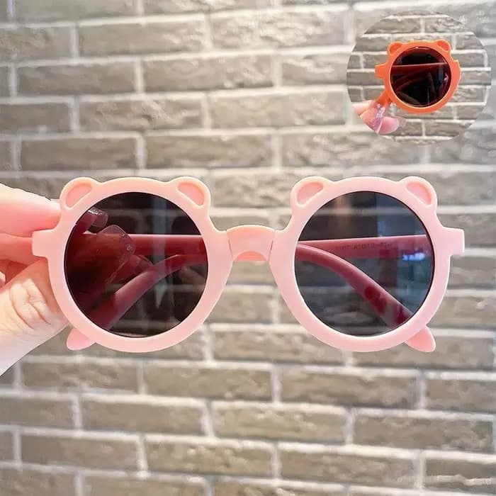 2 paires de lunettes de soleil pliables tendance en forme d'ours