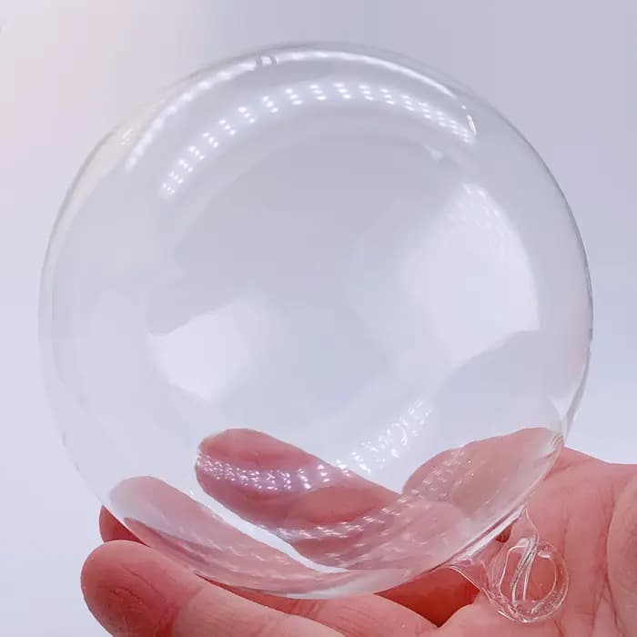 Boule de verre transparente pour sapin de Noël, ornement à peindre bricolage, 100mm, 5 pièces