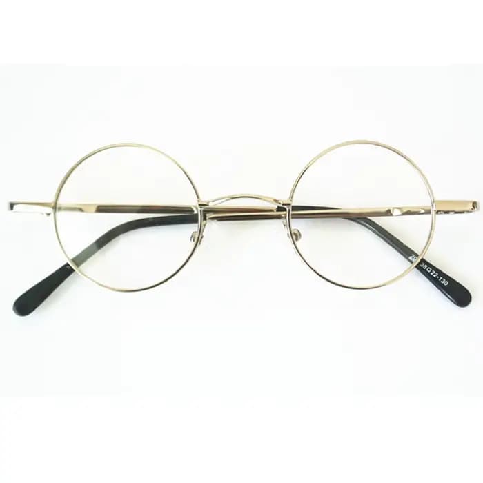 Vintage petit rond 43mm charnières à ressort John Lennon montures de lunettes en métal jante complète myopie Rx capable