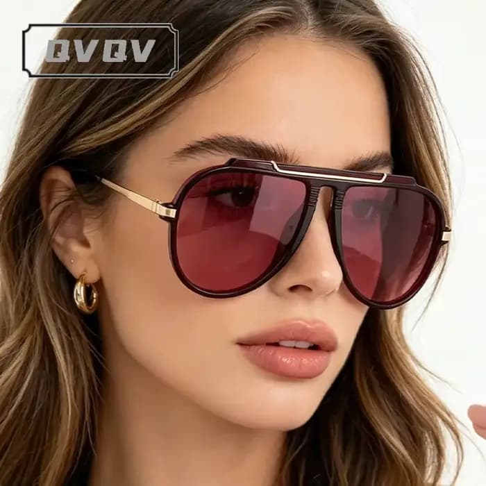 Lunettes de soleil de pilote originales de marque de luxe pour femmes et hommes