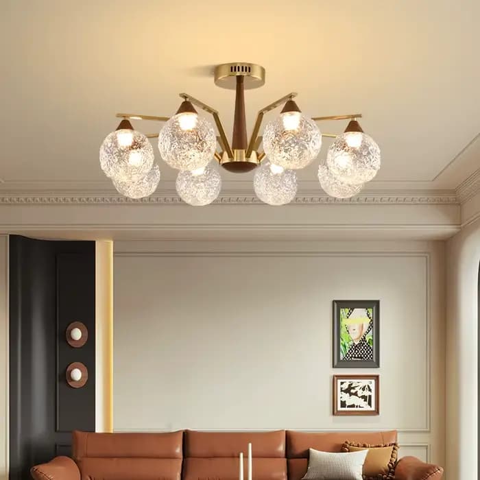 Lustres modernes en verre LED pour salon, salle à manger, chambre à coucher, décoration d'intérieur, éclairage