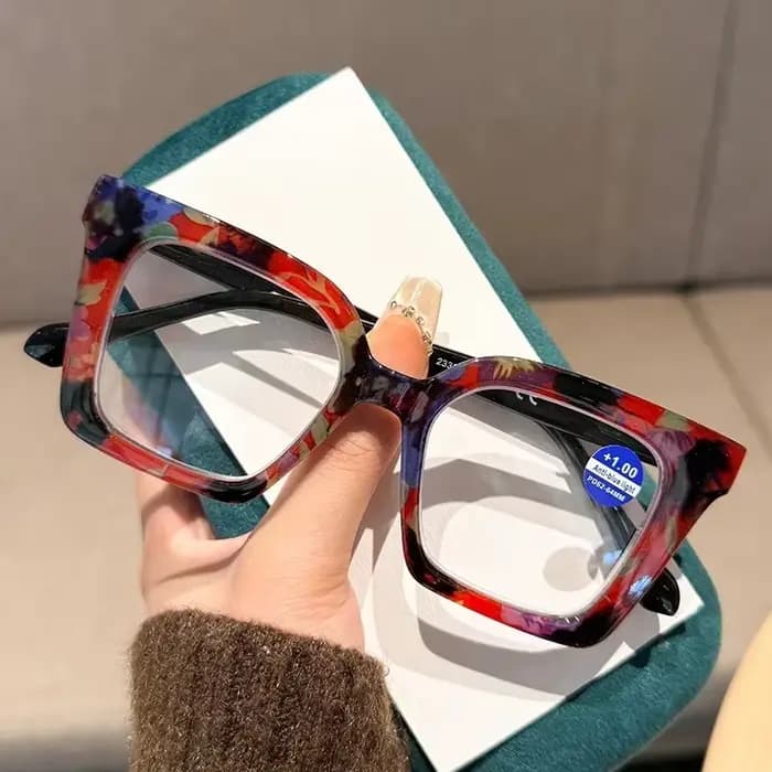 Lunettes de lecture de luxe imprimées flore pour femmes