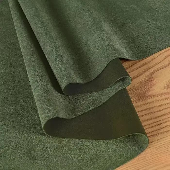 Tissu de couche d'air en daim vert, un mètre d'épaisseur, tissus d'ameublement en velours doux et extensible brossé, matériel de décoration pour meubles de luxe