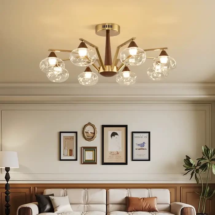Lustres modernes en verre LED pour salon, salle à manger, chambre à coucher, décoration d'intérieur, éclairage