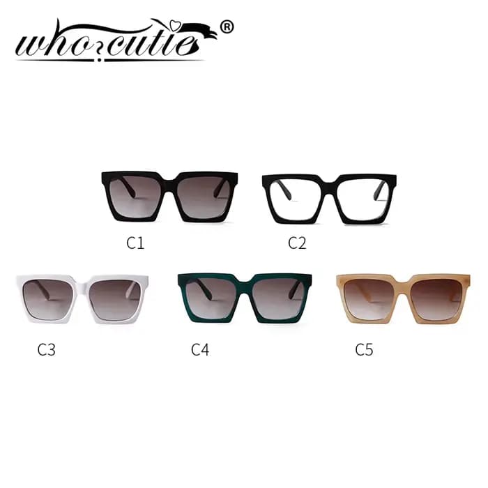ChimVintage-Lunettes de soleil rétro à monture carrée pour femme