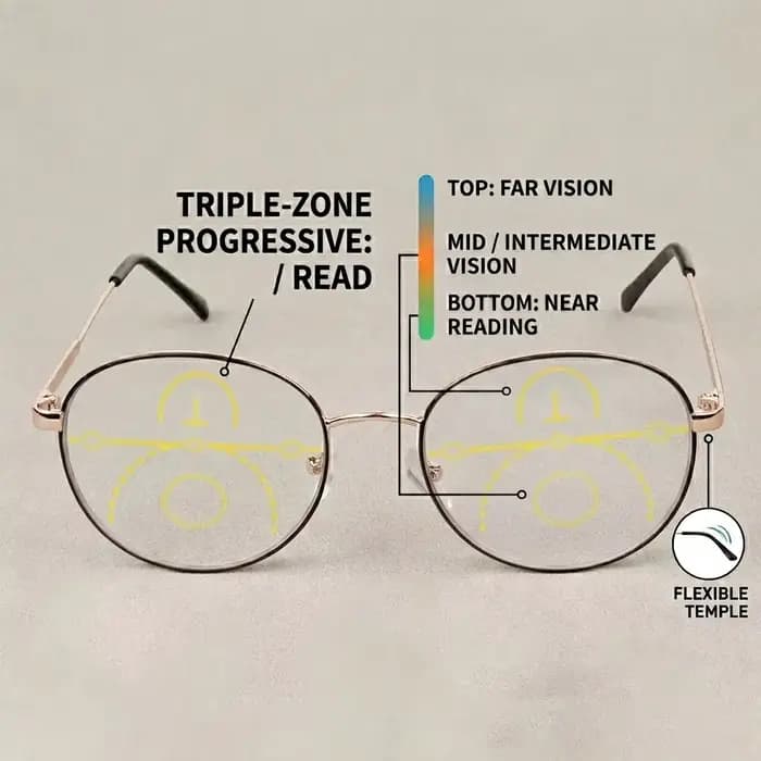 Lunettes de lecture multifocales progressives classiques pour hommes et femmes