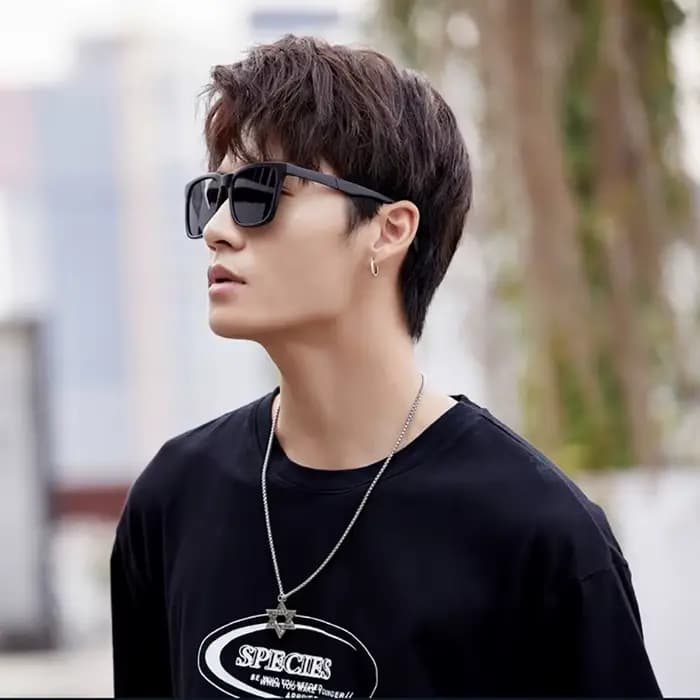 Lunettes de soleil carrées de marque RMM pour hommes