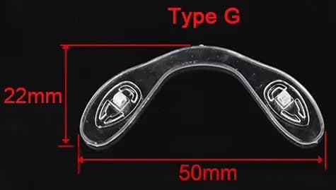 20 coussinets de nez en silicone pour lunettes