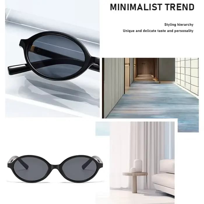 Petites lunettes de soleil ovales tendance à motif léopard pour femme