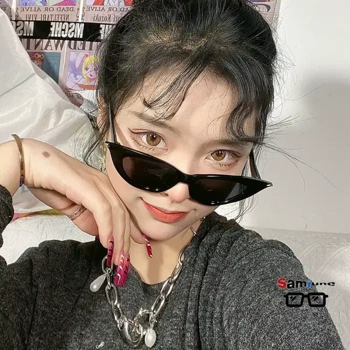 Samjune – lunettes de soleil Vintage œil de chat pour femmes