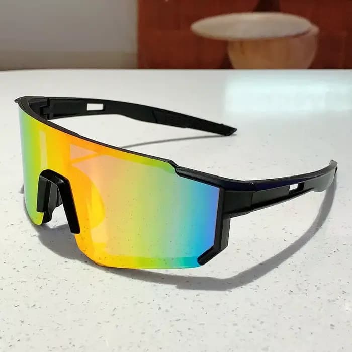 Nouvelles lunettes de soleil intégrées à grande monture colorées pour le cyclisme