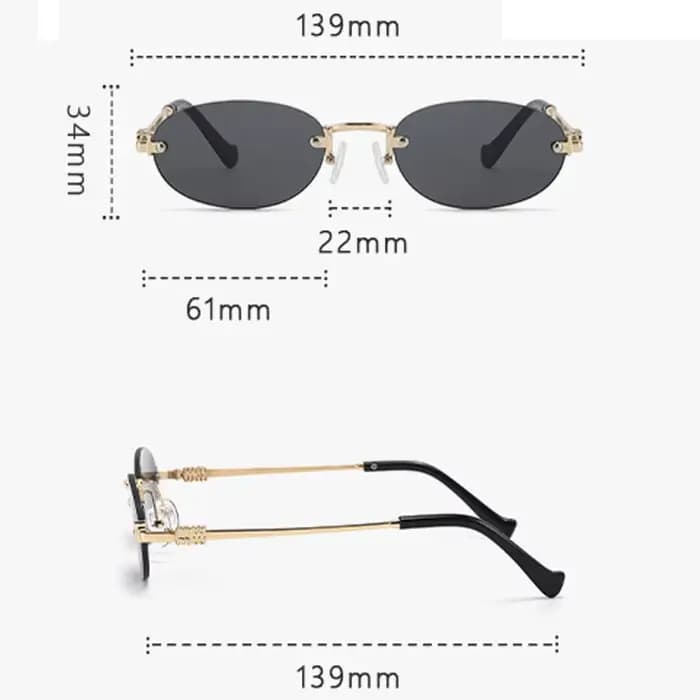 Lunettes de soleil ovales sans monture pour femmes 2026 – Nouvelles