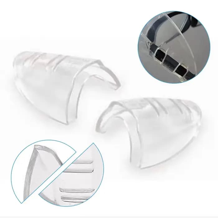 1 Paire de protections latérales souples et transparentes anti-buée pour lunettes de vue