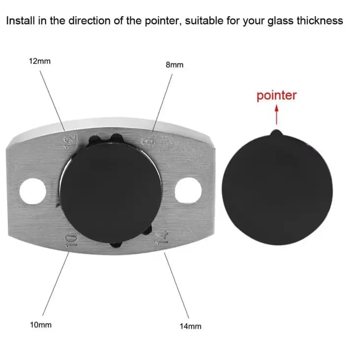 Quincaillerie de guidage inférieur de sol en acier inoxydable 304 pour portes coulissantes en verre, pièce de rechange, construction en acier