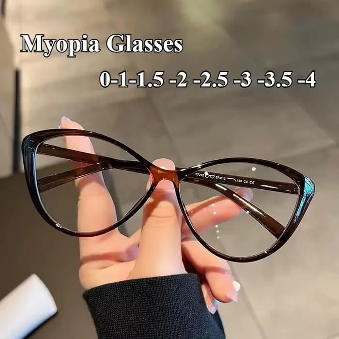 Lunettes de myopie transparentes œil de chat pour femmes