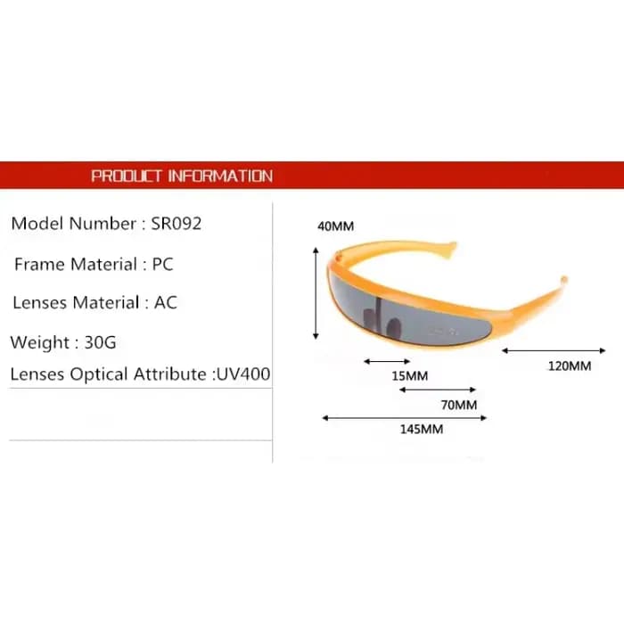 Lunettes de soleil Laser UV400 pour homme, verres miroir, futuriste