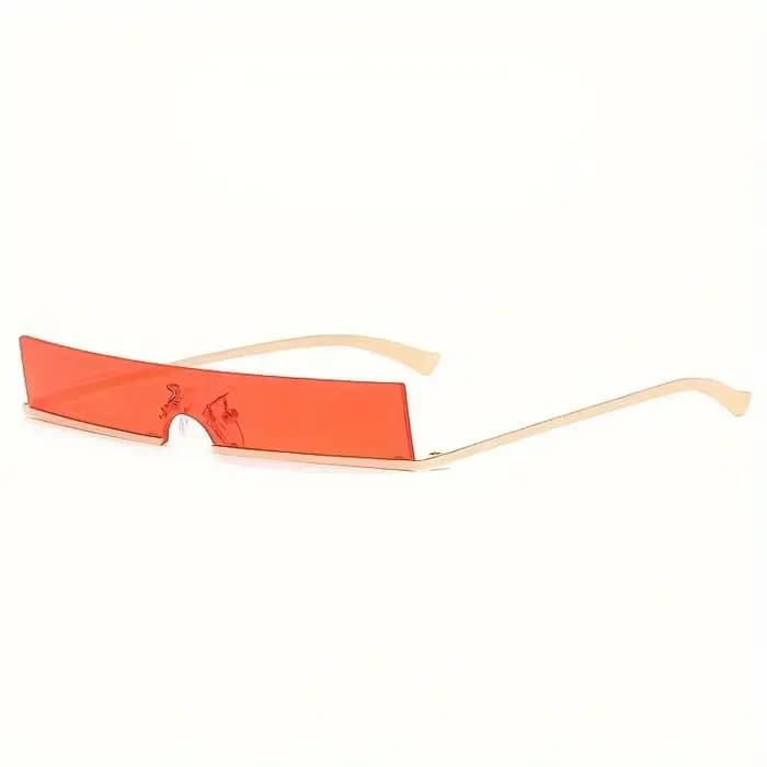 Lunettes de soleil futuristes rectangulaires étroites pour femmes et hommes