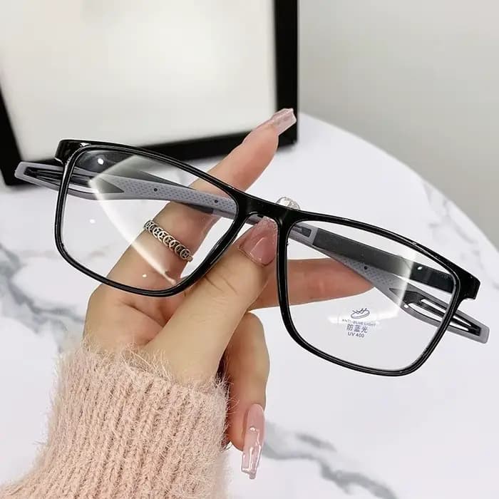 1 paire de lunettes carrées simples pour femmes