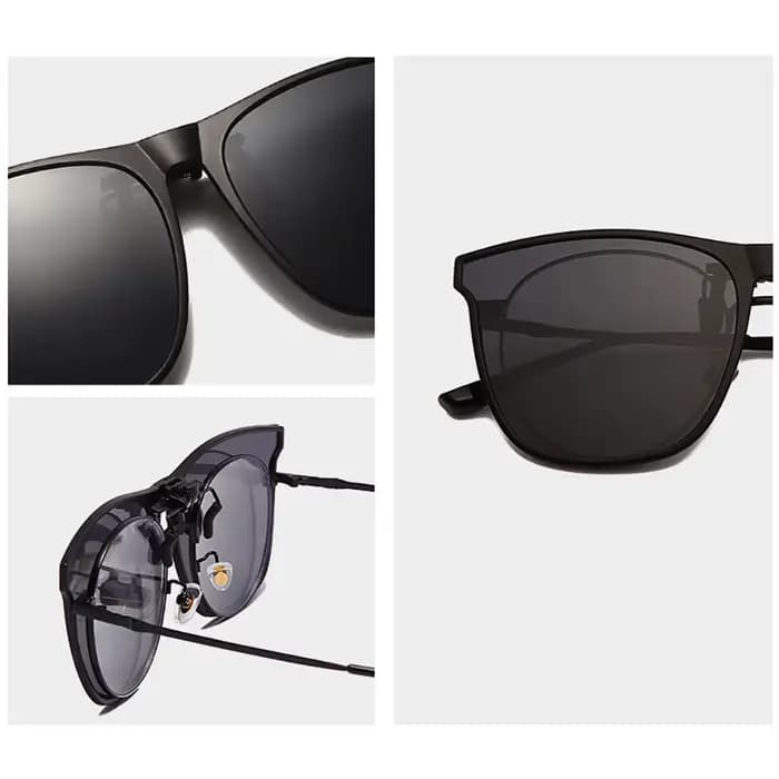 VIVIBEE Lunettes de soleil à clipser relevables surdimensionnées polarisées pour hommes 2026