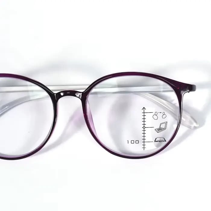 Lunettes de lecture progressives à monture noire pour femmes