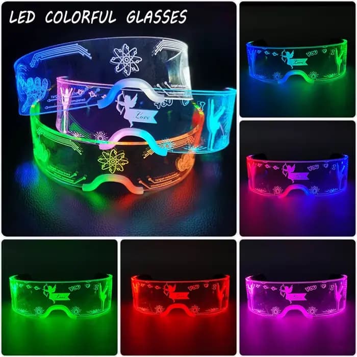 Lunettes décoratives lumineuses à la mode